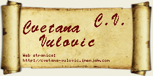Cvetana Vulović vizit kartica